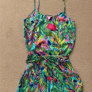 Lilly Pulitzer Vibrant Tropical Print Slip Romper